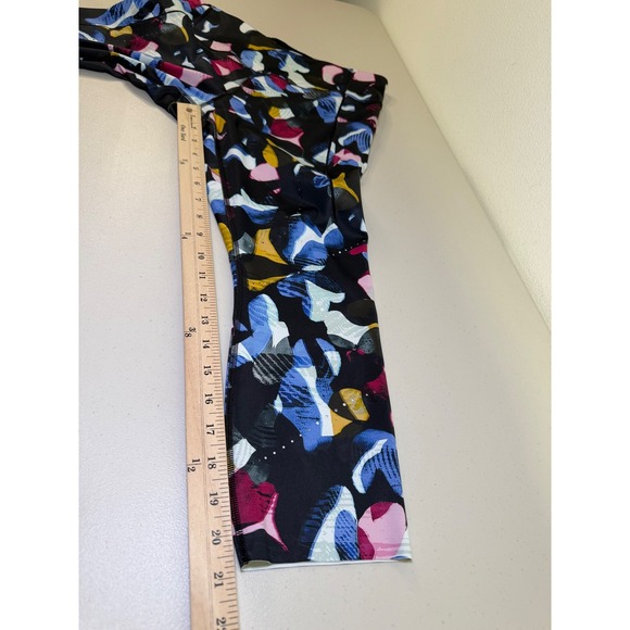 Brooks Women Method 3/4 Abstract Floral Print Leggings Athleisure Size Large - Picture 11 of 12